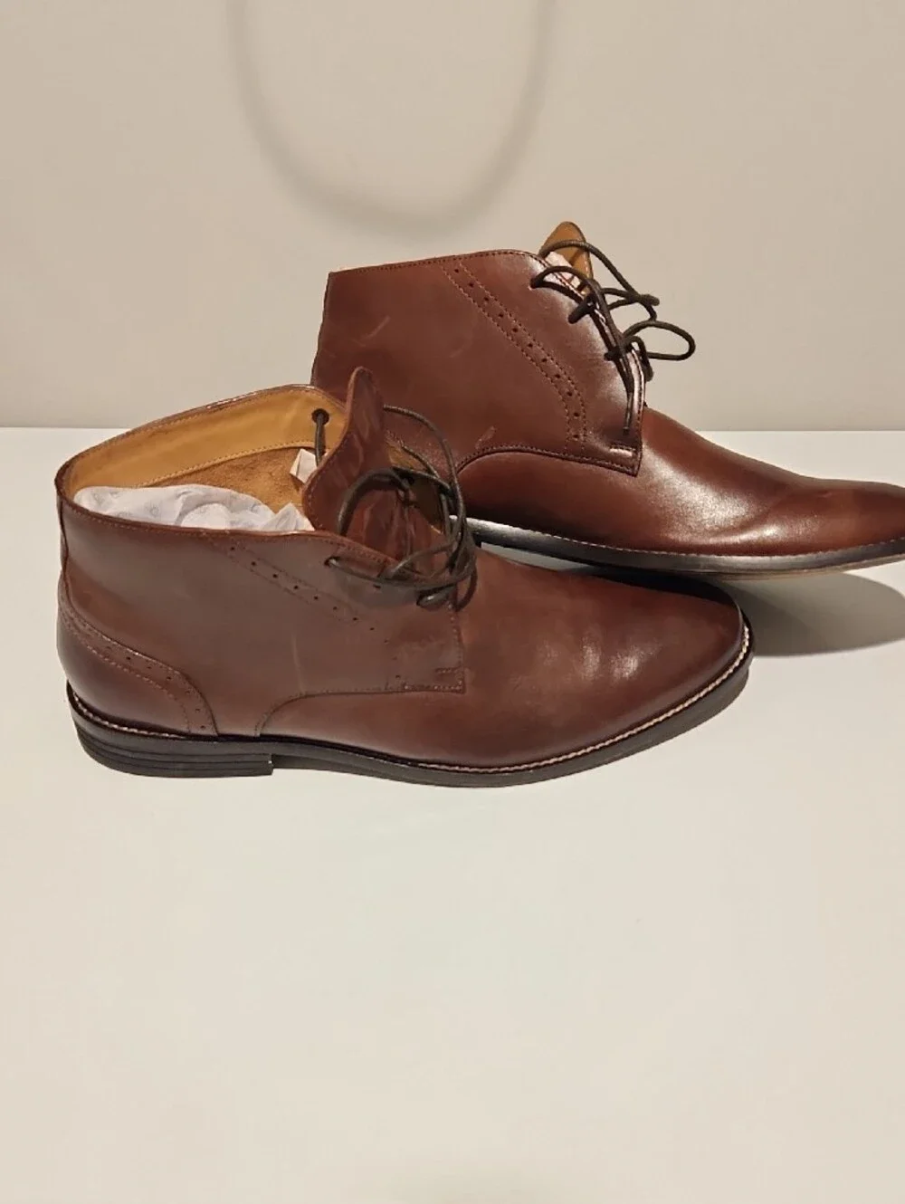 Nunn Bush Dark Brown Leather Chukka Boots